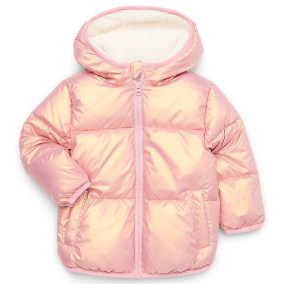 Swiss Tech Other - ❄️ Swiss Tech Baby Girls Size 12M Rose Gold Pink Puffer Coat Jacket Winter NEW